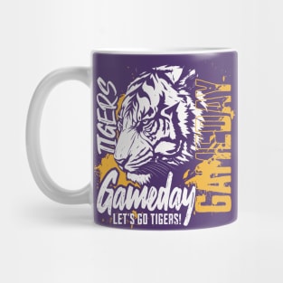 Vintage Tigers Gameday // High School Tigers School Spirit Gold Mug